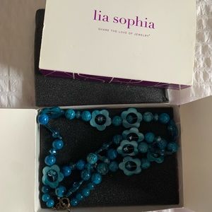 Lia Sophia blue necklace